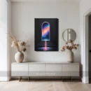 En kosmisk visjon av en inngang til en annen dimensjon – moderne kunst på lerret.