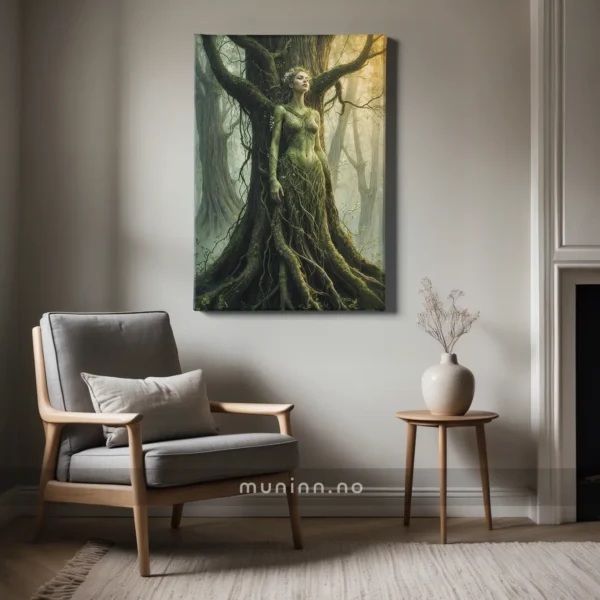 Naturinspirert digital kunst på lerret – skap en harmonisk atmosfære hjemme.
