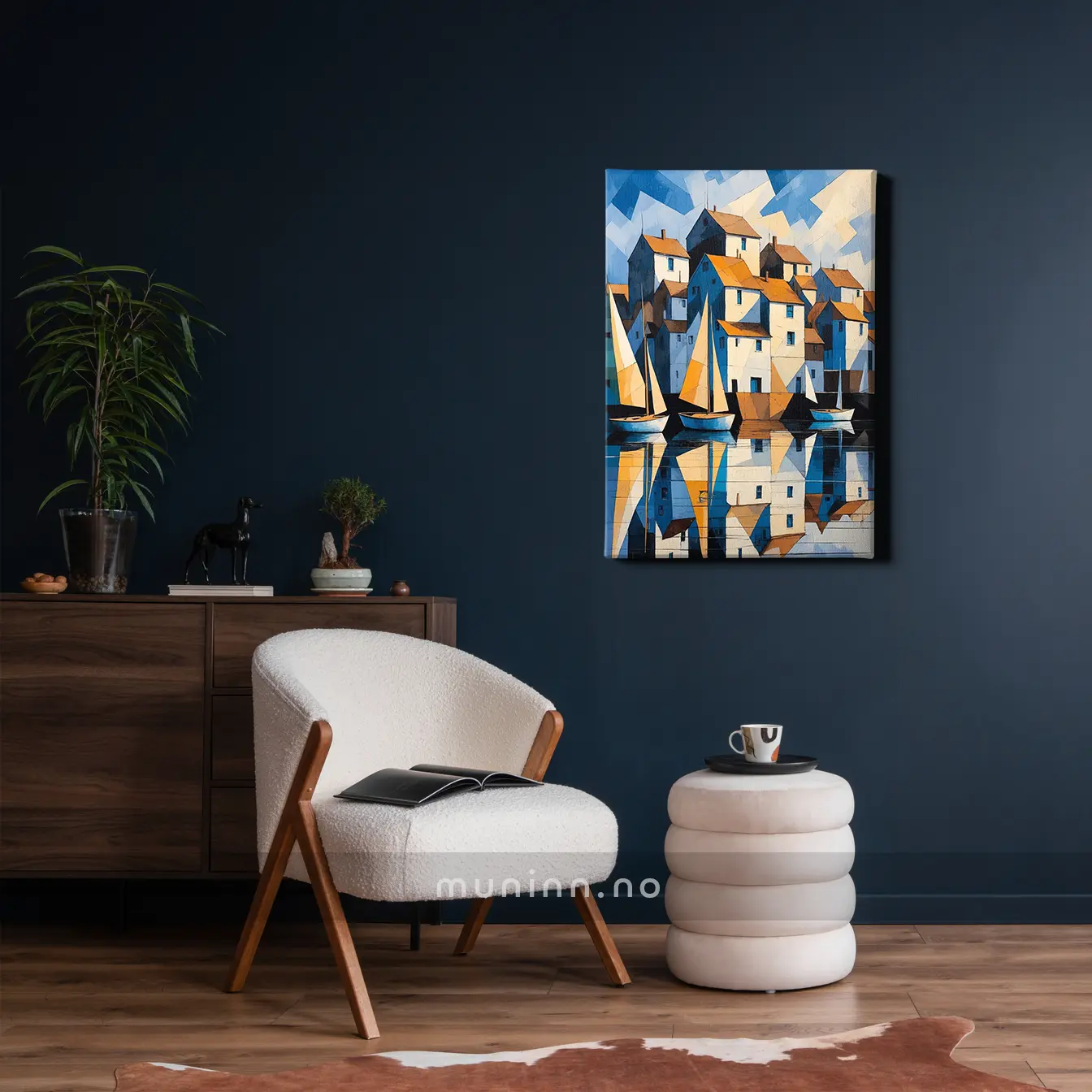 Moderne kunst på lerret