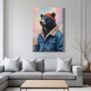 Urbjørn kunst med moderne og humoristisk uttrykk