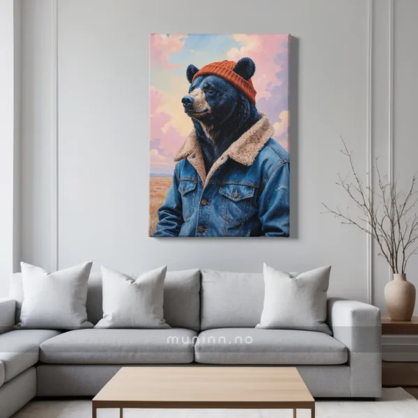 Urbjørn kunst med moderne og humoristisk uttrykk