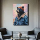Digital urbjørn kunst med sjarmerende dyrefigur